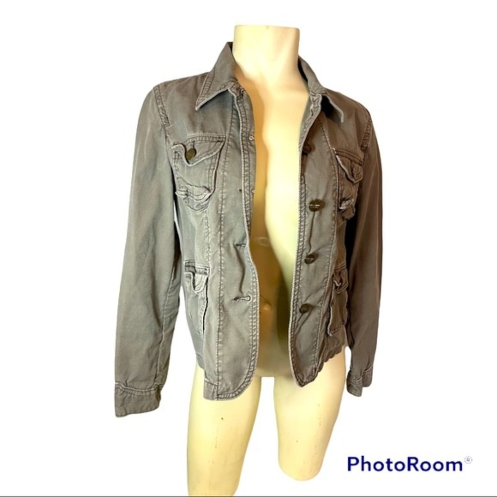 Mossimo Women's Grey Denim Jacket Size L